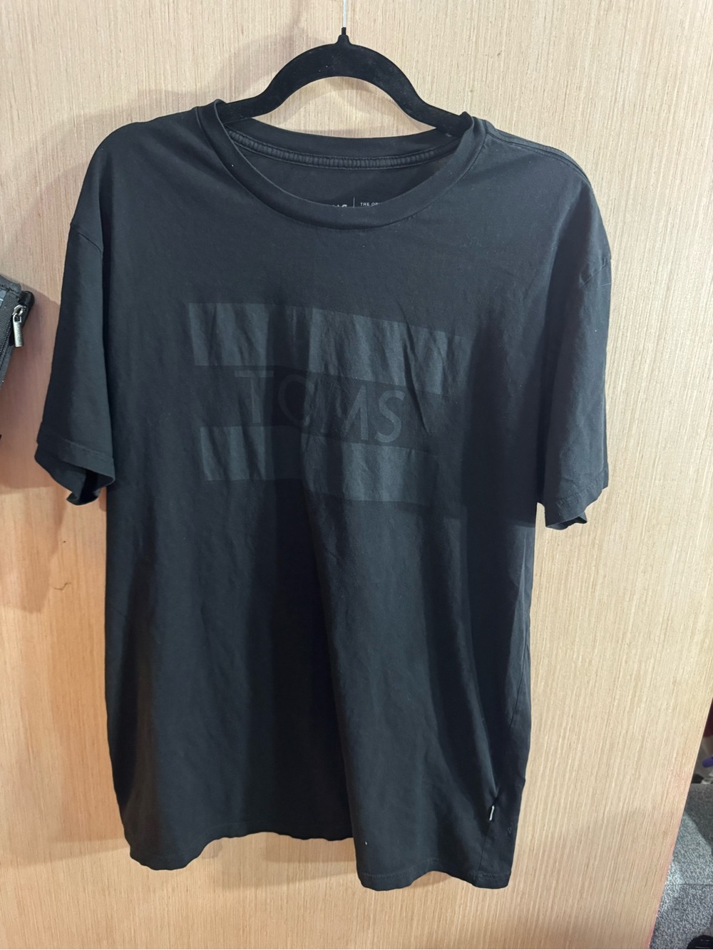 TOMS Men's Black Logo Crew Neck T-Shirt Size XL